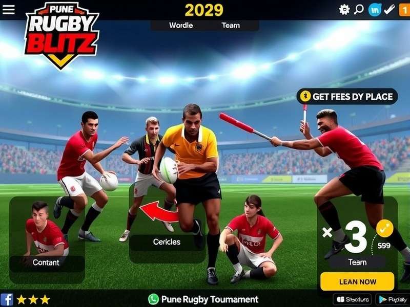Pune Rugby Blitz community tournament event showing player participation